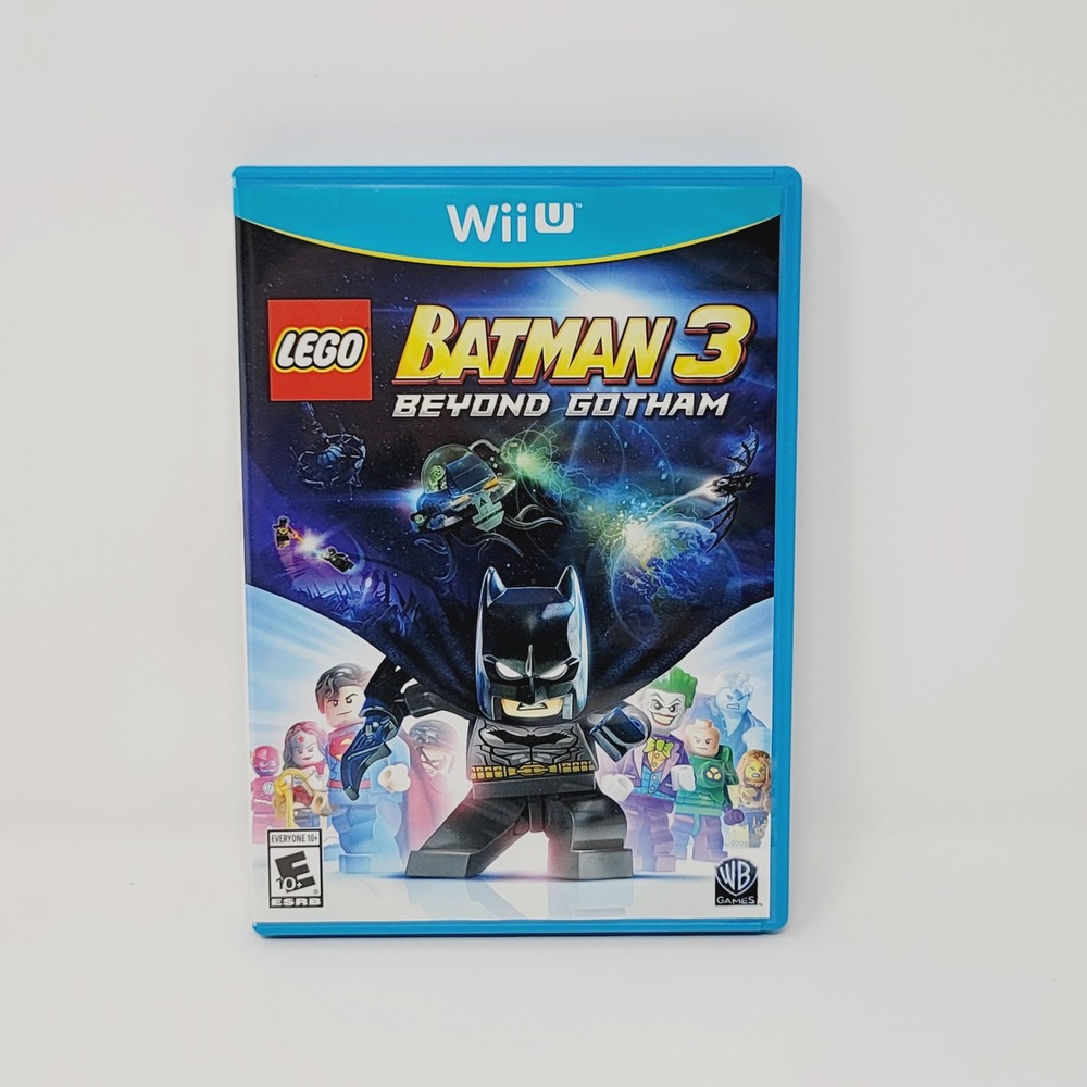 Nintendo Wii U LEGO Batman 3 Beyond Gotham Video Game Blue Case Complete CIB